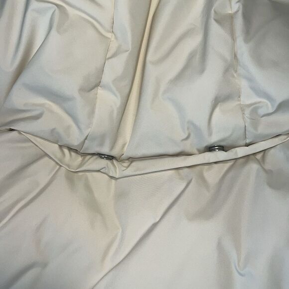 GAP Ivory Full Zip and Snap Faux Fur Trimmed Hooded Puffer Vest Size XL - Picture 8 of 13